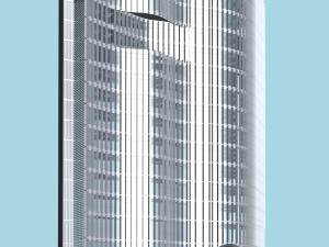 city office building construction avant-garde design hotel - 5664 3D Model