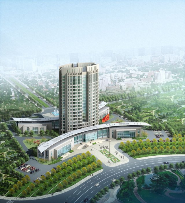 city office building construction avant-garde design hotel - 5665 3D Модель .c4d .max .obj .3ds .fbx .stl .blend 