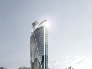 city office building construction avant-garde design hotel - 5666 3D Model