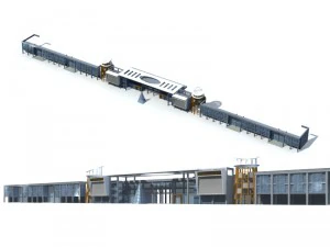 costruzione di edifici per uffici cittadini hotel dal design d'avanguardia - 5674 Modello 3D