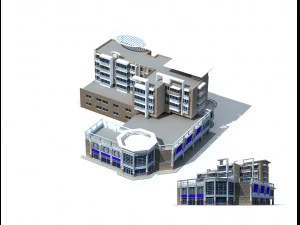 pembangunan gedung perkantoran kota hotel desain avant-garde - 5675 Model 3D