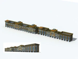 місто офісна будівля будівництво авангардний дизайн готель - 5676 3D Модель