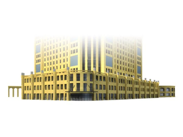 city office building construction avant-garde design hotel - 5679 3D Model .c4d .max .obj .3ds .fbx .stl .blend 