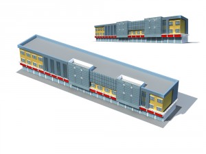 city office building construction avant-garde design hotel - 5680 3D-Modell