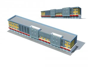şehir ofis binası inşaatı avangard tasarım oteli - 5680 3D Model