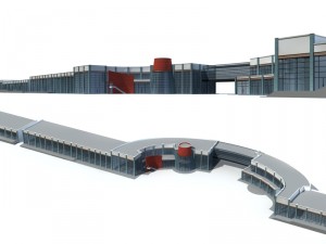 city office building construction avant-garde design hotel - 5683 Modèle 3D