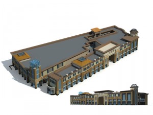 city office building construction avant-garde design hotel - 5686 Model 3D