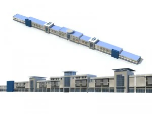 city office building construction avant-garde design hotel - 5687 3D Model