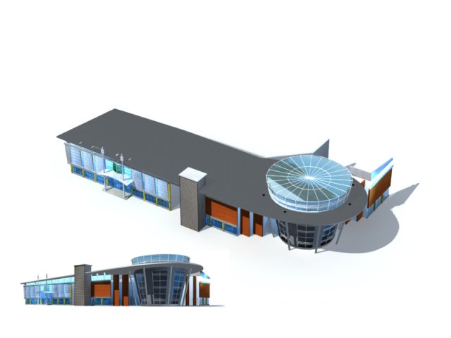 city office building construction avant-garde design hotel - 5689 3Dモデル .c4d .max .obj .3ds .fbx .stl .blend 
