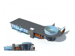 pembangunan gedung perkantoran kota hotel desain avant-garde - 5689 Model 3D