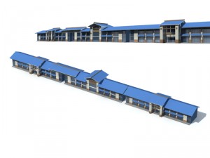 city office building construction avant-garde design hotel - 5693 Modèle 3D