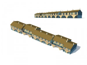 city office building construction avant-garde design hotel - 5697 Modelo 3D