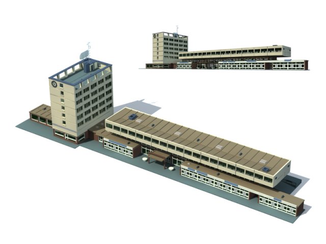 city office building construction avant-garde design hotel - 56400 3D Model .c4d .max .obj .3ds .fbx .stl .blend 