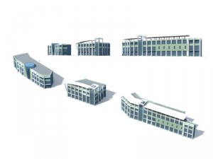 city office building construction avant-garde design hotel - 56402 3D 模型