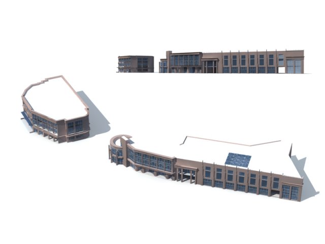 city office building construction avant-garde design hotel - 56404 3D 모델 .c4d .max .obj .3ds .fbx .stl .blend 