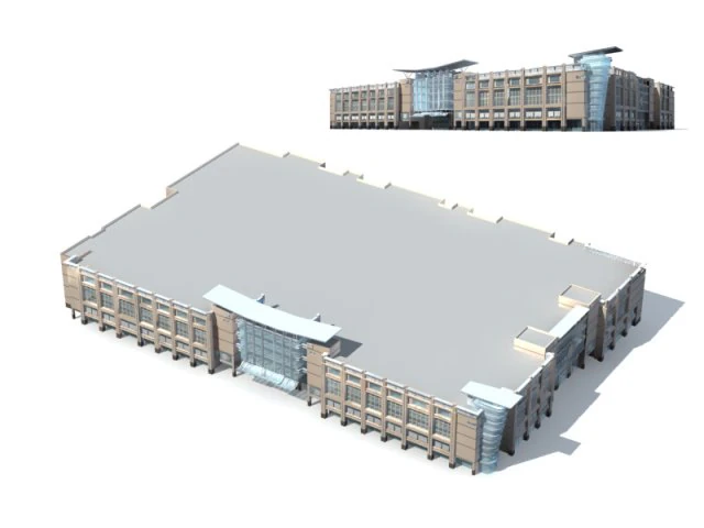 city office building construction avant-garde design hotel - 56405 3D Model .c4d .max .obj .3ds .fbx .stl .blend 