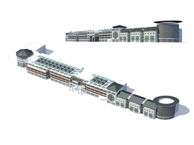 city office building construction avant-garde design hotel - 56408 Model 3D .c4d .max .obj .3ds .fbx .stl .blend 