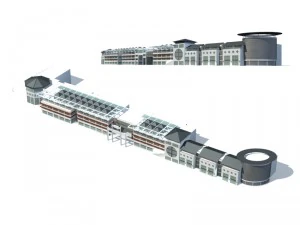 city office building construction avant-garde design hotel - 56408 3D Model