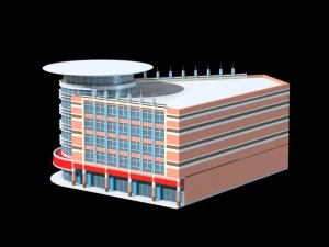 desain busana gedung perkantoran perencanaan kota - 02 Model 3D