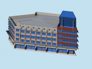 city planning office building fashion design - 15 3D Model