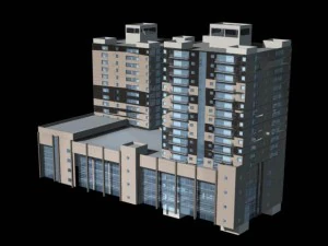 Городское планирование, офисное здание, дизайн одежды - 19 3D Модель