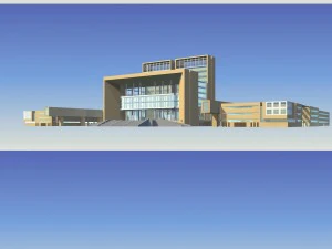 projektowanie mody biurowca urbanistyki - 33 Model 3D