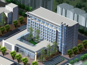 city planning office building fashion design - 78 3D Model