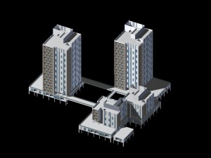 city planning office building fashion design - 113 3D Model