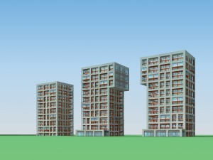 city planning office building fashion design - 116 3D Модель