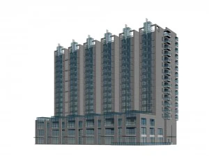 city planning office building fashion design - 121 3D Model