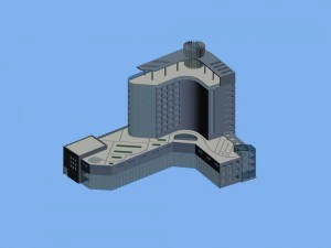 city planning office building fashion design - 129 3D Model