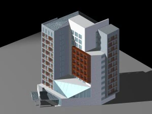 city planning office building fashion design - 130 3D Model