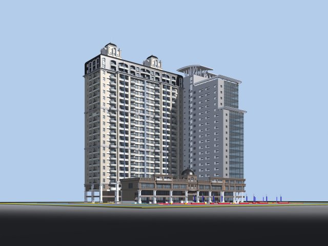 city planning office building fashion design - 131 3D Model .c4d .max .obj .3ds .fbx .stl .blend 