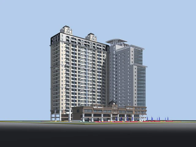 city planning office building fashion design - 131 3D Model .c4d .max .obj .3ds .fbx .stl .blend 