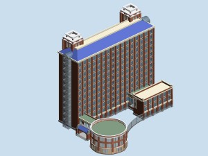 city planning office building fashion design - 133 Model 3D