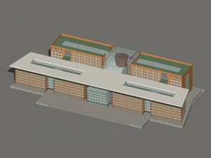 city planning office building fashion design - 135 3D Model