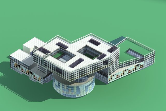 city planning office building fashion design - 143 Modello 3D .c4d .max .obj .3ds .fbx .stl .blend 
