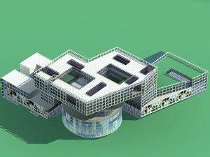 city planning office building fashion design - 143 3D Model