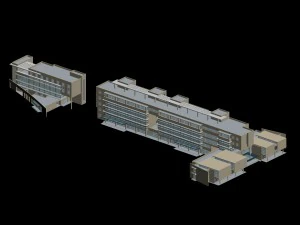 city planning office building fashion design - 145 3D Model