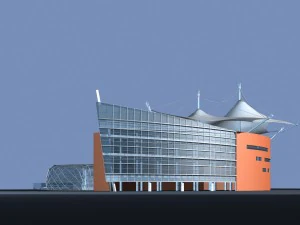 city planning office building fashion design - 149 3D Model