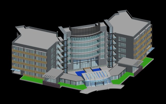 city planning office building fashion design - 153 3D Model .c4d .max .obj .3ds .fbx .stl .blend 
