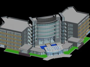 city planning office building fashion design - 153 3D Model