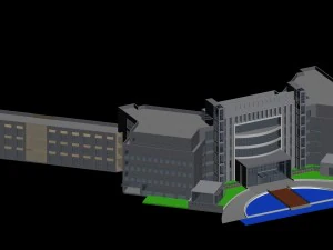 city planning office building fashion design - 155 3D Model