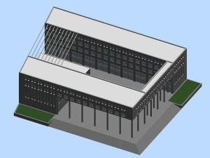 şehir planlama ofis binası moda tasarımı - 157 3D Model
