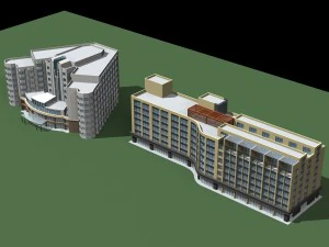 city planning office building fashion design - 158 3D Model
