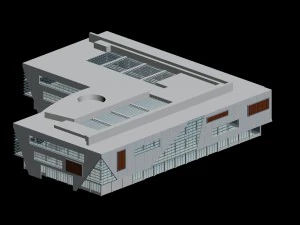 şehir planlama ofis binası moda tasarımı - 166 3D Model