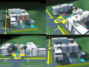 city planning office building fashion design - 171 3D Model