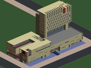 stadsplanning kantoorgebouw modeontwerp - 175 3D Model