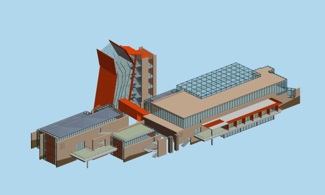 city planning office building fashion design - 183 3D Модель .c4d .max .obj .3ds .fbx .stl .blend 