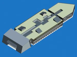 city planning office building fashion design - 186 3D Model